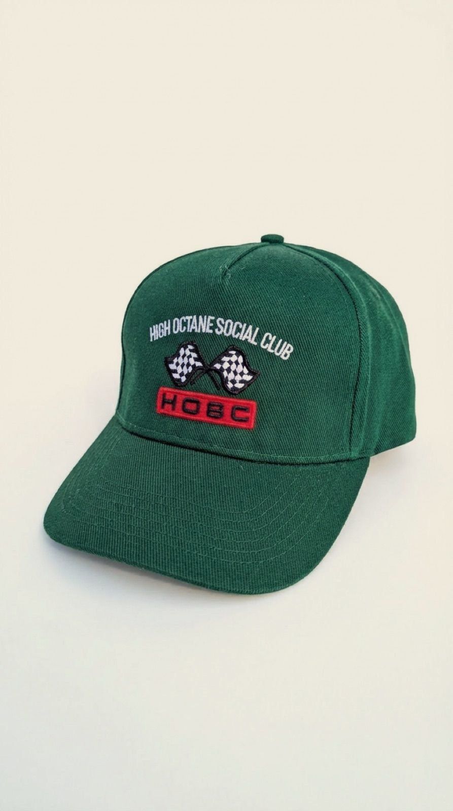 Racing Green Cap, studio shot