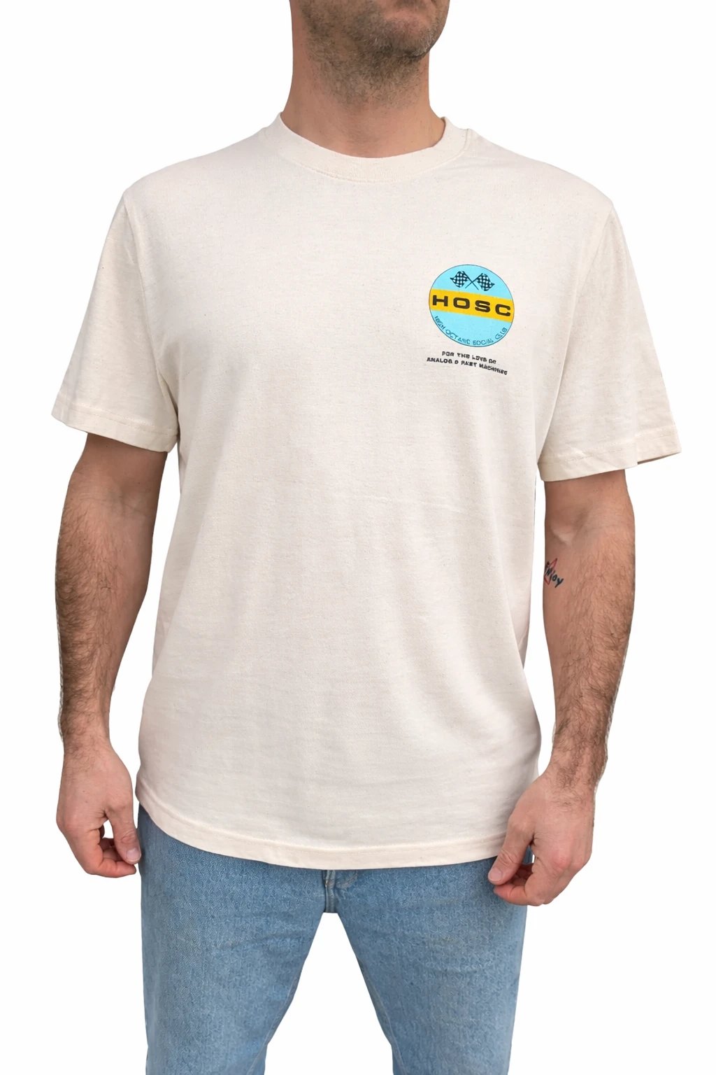 993 GT2 Tee worn, front, chest badge